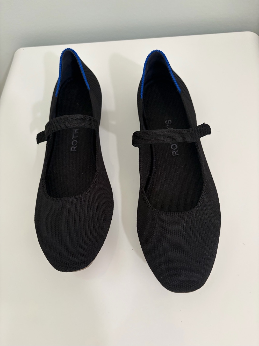 Like New Rothy's The Square Mary Jane Ballet Flat Black Size 7 - Picture 2 of 8